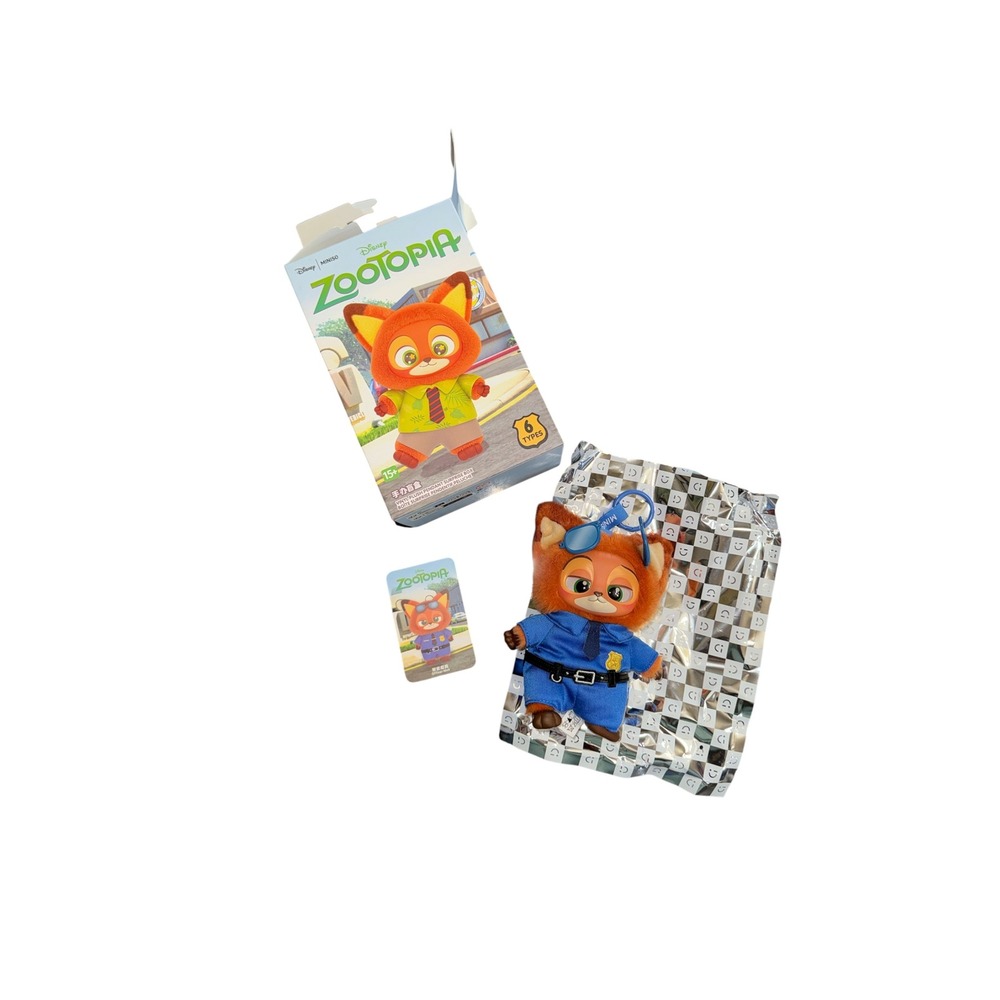 Disney Miniso Zootopia Nick Wilde Vinyl Plush Pendant Surprise Box Figure